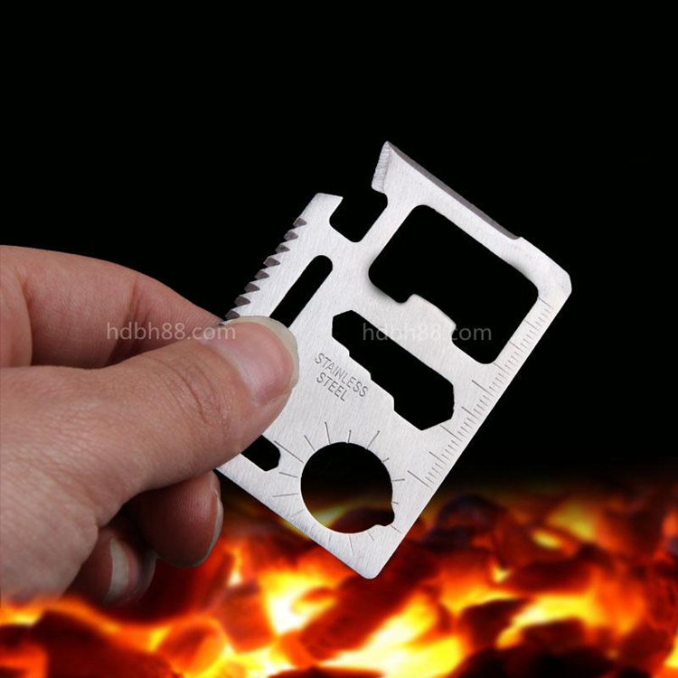 Good use multifunctional outdoor life-saving saber card knife survival camping card knife portable pocket tool