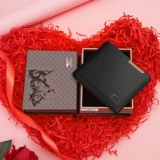 Septwolves, короткий бумажник на день Святого Валентина, кошелек с молнией, подарок на день рождения, из натуральной кожи