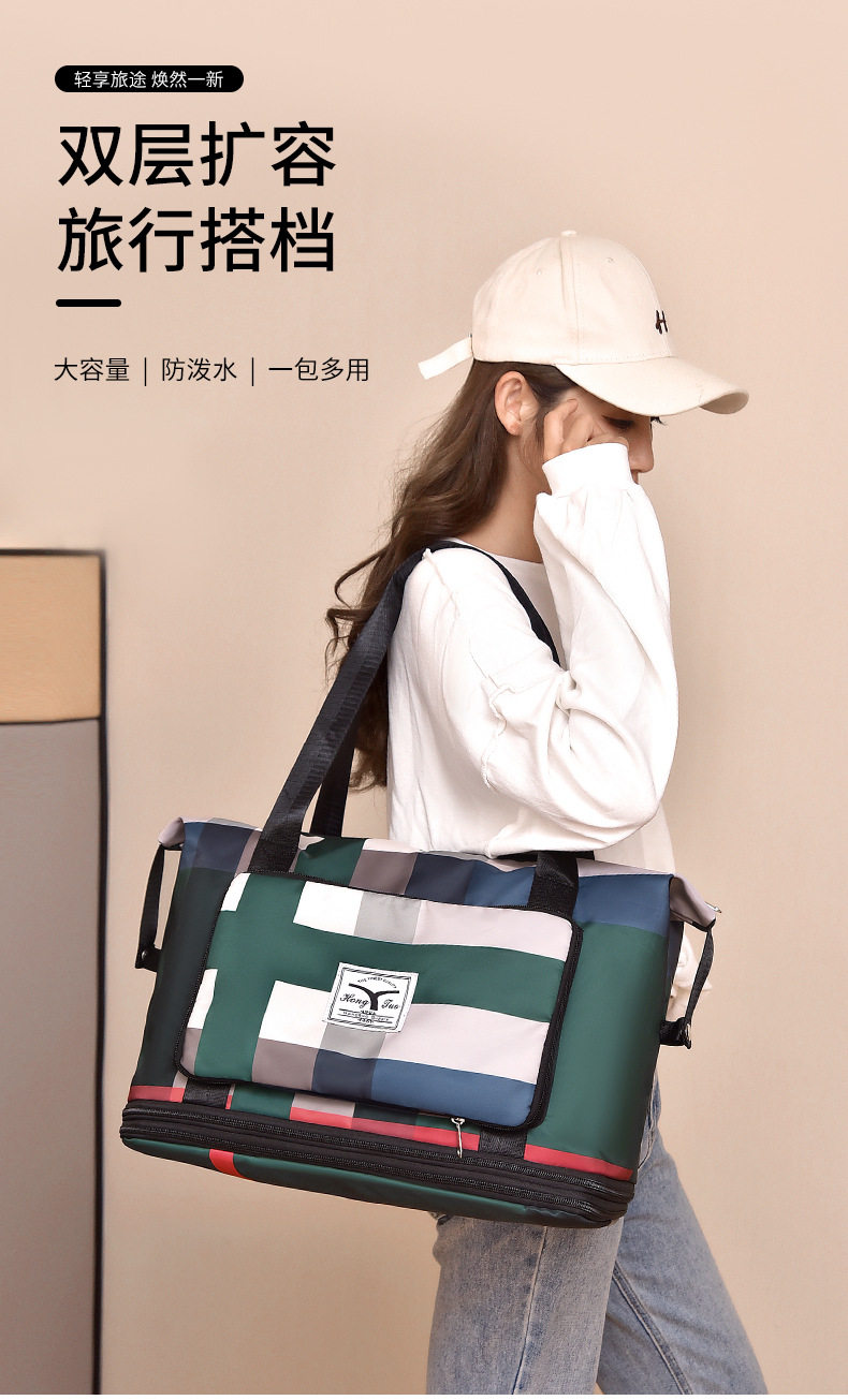 Вместительная и большая портативная сумка для путешествий, сумка через плечо с разделителями, водонепроницаемый чемодан murduras 