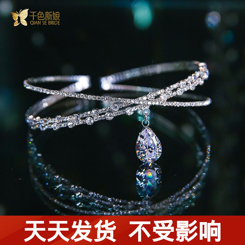 Bride Necklace Fashion Water Drill Collar Collarbone Chain Wedding Dress Daily Write Real Gown Brigade Pat Accessories South Gardenia