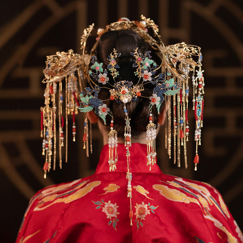 Retro Court Ming Han Wedding Headdress Classical Chinese Ancient Chinese Fengguo Su Studio Studio Bride Accessories
