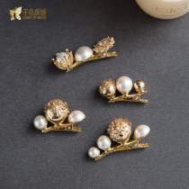 Bridal headwear wedding hair accessories Golden Hairpin Hair with accessories Wedding Head Flowers to Nip Sen Pearl Ornaments Yunwei