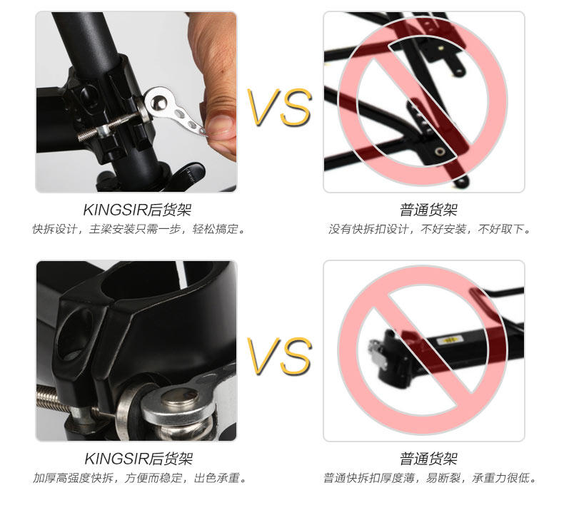 Porte-bagages pour vélo KINGSIR - Ref 2414147 Image 20