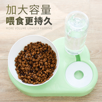 Dog Bowl Dog Basin Cat Bowl Cat Food Basin Teddy Pooch Double Bowl Kitty Dog Automatic Drinker Pet Supplies
