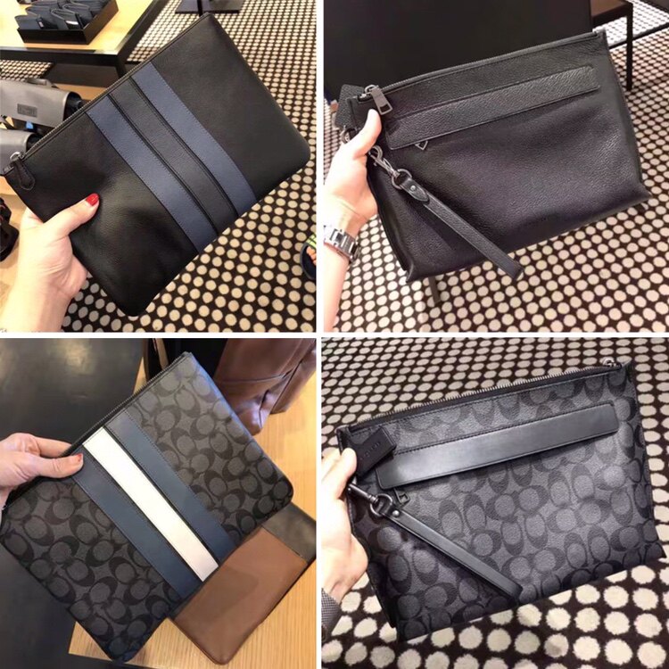 New men's leather wrist men's bag casual hand grip business bag large capacity envelope wallet trendy hand holding leather clip