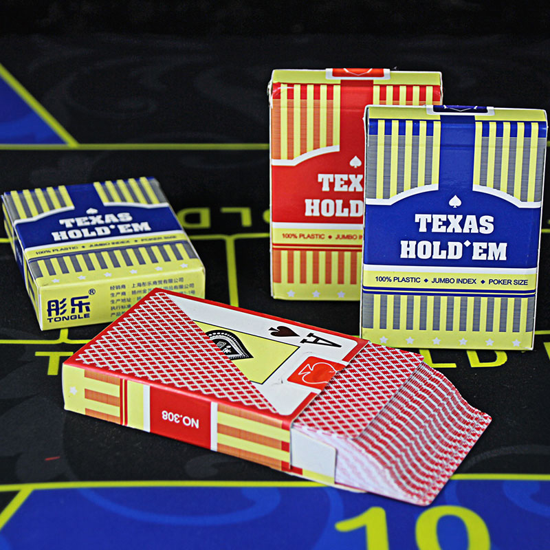 Tongle Dezhou special card gold art plastic large-character poker card thickened and hardened high-quality Bu Kefei card wholesale