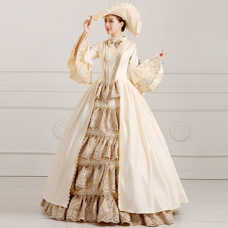 New Champagne-Colored European-Style Court Costume Performance Outfit Juliet Masquerade British Queen Court Stage Costume New Champagne-Colored European-Style Court Costume Performance Outfit Juliet Masquerade British Queen Court Stage Costume