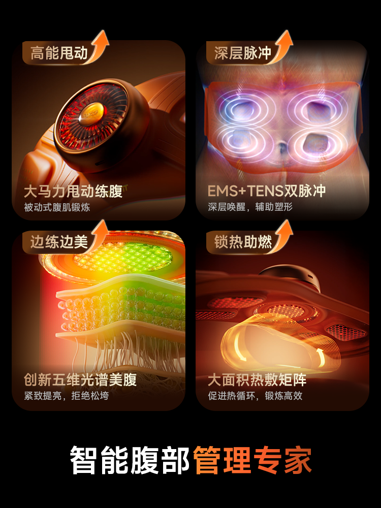 New Year's Gift]Skg Abdominal Fitness Belt Q7Ultra Abdominal Slimming Machine, Shake Belly Fat, Massage Belly Artifact