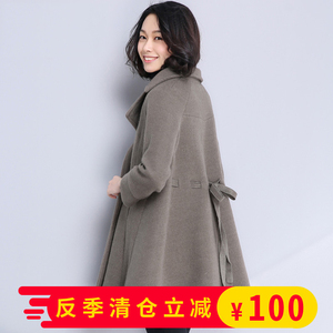 Chống mùa kích thước lớn áo len nữ phần dài Hàn Quốc phiên bản 2018 mùa thu và mùa đông mới áo choàng lỏng áo len nữ