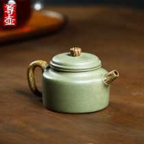 Lixing Pure Entirely Handmade Purple Sand Pot Famous BELL POT ORIGINAL MINE BEAN GREEN SAND GLITTER PURPLE SAND TEAPOT TEA TEA SET SUIT