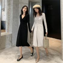 2020 new French niche sweet first love Platycodon grandiflorum Super fairy dress can salt sweet knitted dress autumn