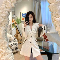 2020 new niche sweet first love Platycodon grandiflorum Super fairy suit skirt can salt sweet waist dress autumn