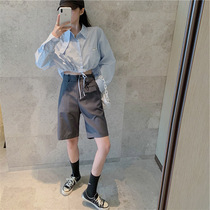 2020 new Hepburn wind light cooked royal sister professional foreign gas can salt sweet small fragrant wind shorts two-piece autumn