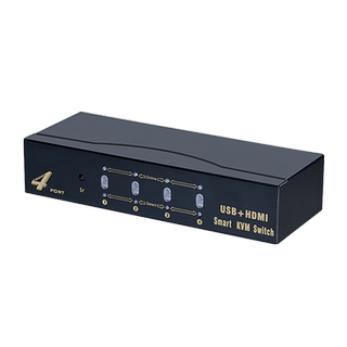 4进1出hdmi kvm切换器电脑笔记本四进一出共享一套USB鼠标键盘U盘显示器四个主机一个显示器一套办公居家