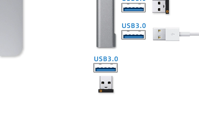 Bộ chuyển đổi USB Type-C mở rộng máy tính xách tay Apple Macbook pro sang bộ chuyển đổi USB adapter mac air interface Phụ kiện máy tính bảng Huawei Matebook adapter Thunderbolt 3 - Phụ kiện chăm sóc mắt