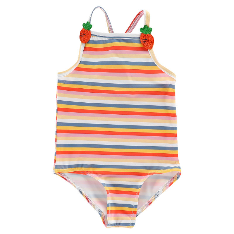 Children's Swimsuit Girls South Korea 2021 New Cute Baby One-Piece Bikini Princess Hot Spring Swimsuit