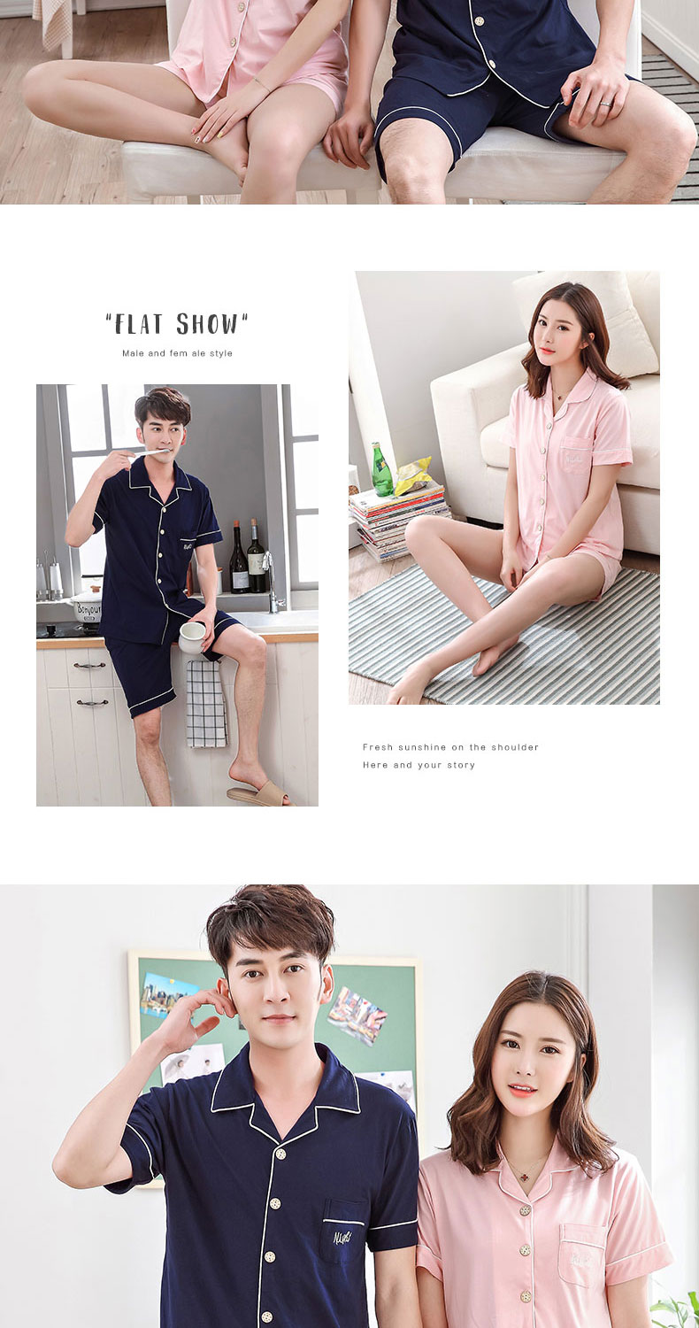 Pyjama mixte en Coton à manche courte - Ref 3005941 Image 23