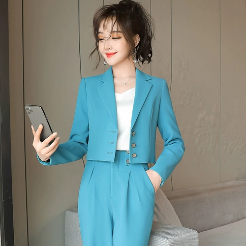 Осенний пиджак классического кроя, короткий комплект для отдыха, подходит для подростков, яркий броский стиль