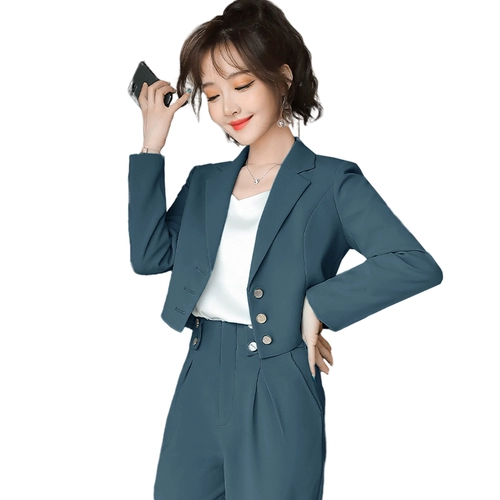 Осенний пиджак классического кроя, короткий комплект для отдыха, подходит для подростков, яркий броский стиль