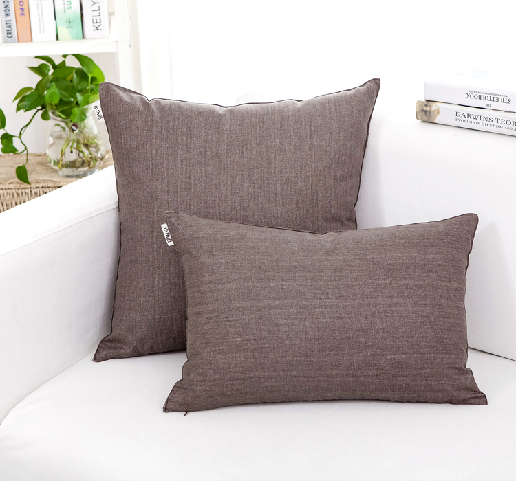 Đơn giản Nhật Bản không thấm nước bông gối đệm màu rắn sofa ngủ trưa văn phòng thắt lưng áo gối áo gối xe trở lại gối tựa lưng cao su non