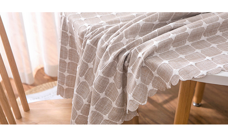 Nordic nhà đơn giản kẻ sọc bông khăn trải bàn vải lớn bàn tròn người Mỹ gốc Nhật vòng khăn trải bàn khăn trải bàn bàn cà phê - Khăn trải bàn khăn trải bàn học caro