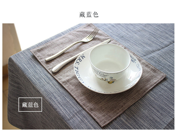 Phong cách Nhật Bản đơn giản rắn màu cotton và khăn trải bàn bằng vải lanh màu đỏ vải lanh bàn cà phê bàn ​​sách vải bàn vải khăn trải bàn gỗ