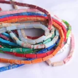 Прямоугольные бирюзовые бусины из нефрита ручной работы, аксессуар, аксессуары, 4×13мм