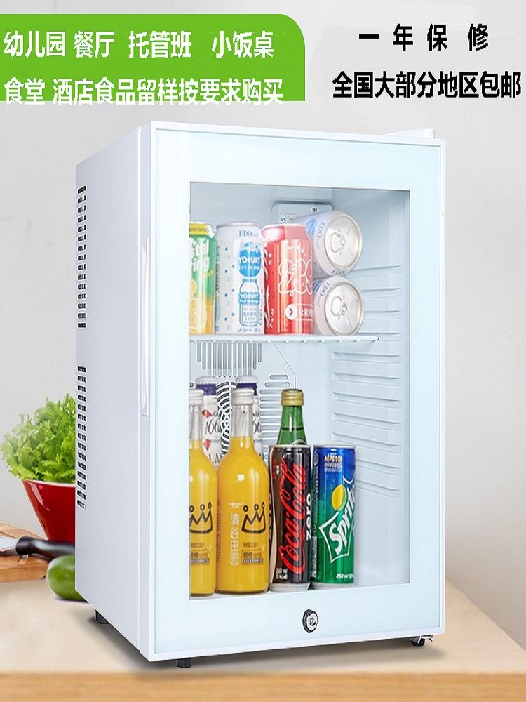 Kindergarten Food Leave-Like Cupboard Canteen Small Dining Table Home Freezer Drink Refrigerated Refreshing Display Fridge With Lock