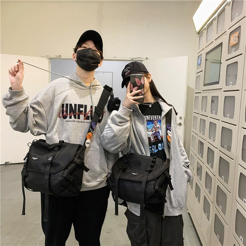 Мужская вместительная и большая брендовая японская сумка на одно плечо для отдыха