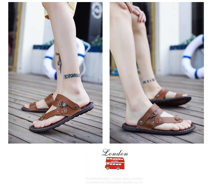 Dép nam mùa hè flip flops của nam giới không trượt bãi biển giày dép nam kích thước lớn pinch triều nam dép mùa hè không thấm nước