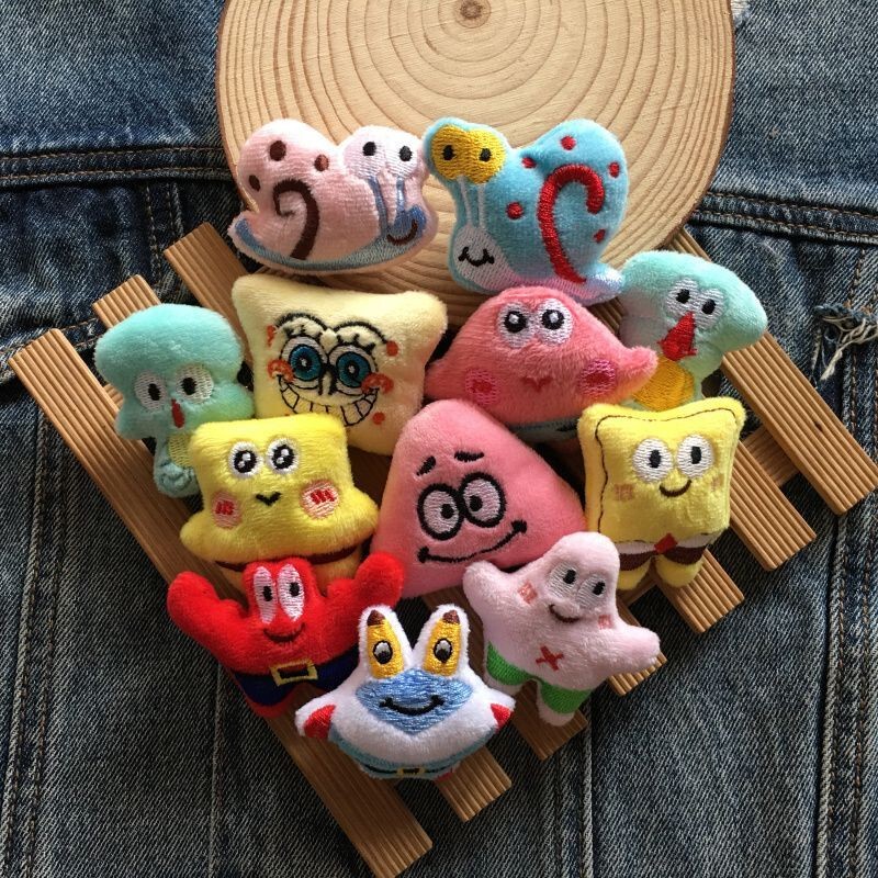 Cartoon Plush Spongebob Squarepants Doll Accessories Brooch Patrick Star Clothes Hat Socks New Pin High Aesthetic Value