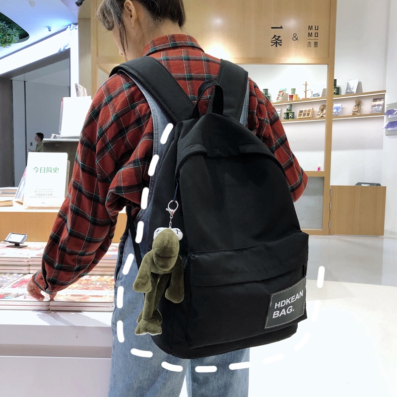 schoolbag Nhật Bản nữ Hàn Quốc phiên bản hara kuzzang đại học studentbackpack cơ sở trường trung học cao dung lượng rắn màu túi vai