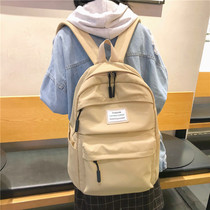 Large capacity school bag Female high school college student shoulder bag Korean version of the ancient sense of girl campus style ins Junior high school backpack