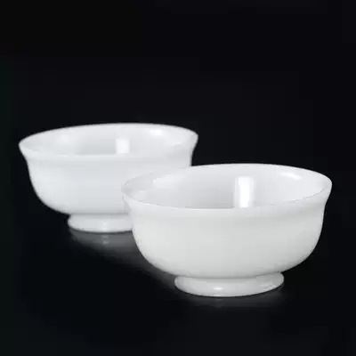 Jade safe natural jade tea bowl small ornaments wine bowl large kung fu tea set jade wine set 203g