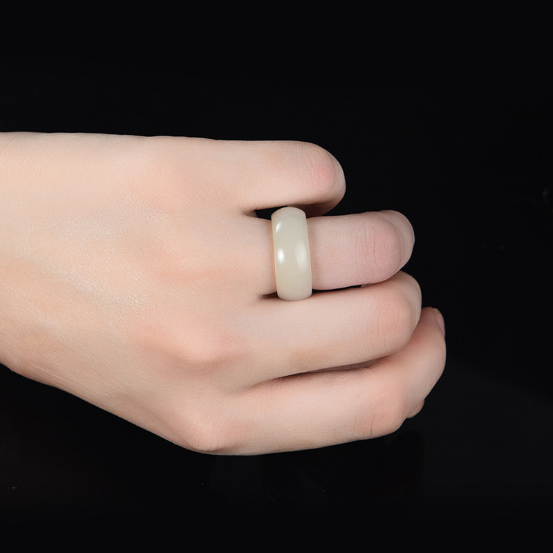 Bague mixte      en Hetian jade - Ref 3087506 Image 1