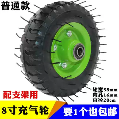 8-inch thickened pneumatic tire 250-4 rubber pneumatic tire single wheel hand push wheel flatbed car silent caster