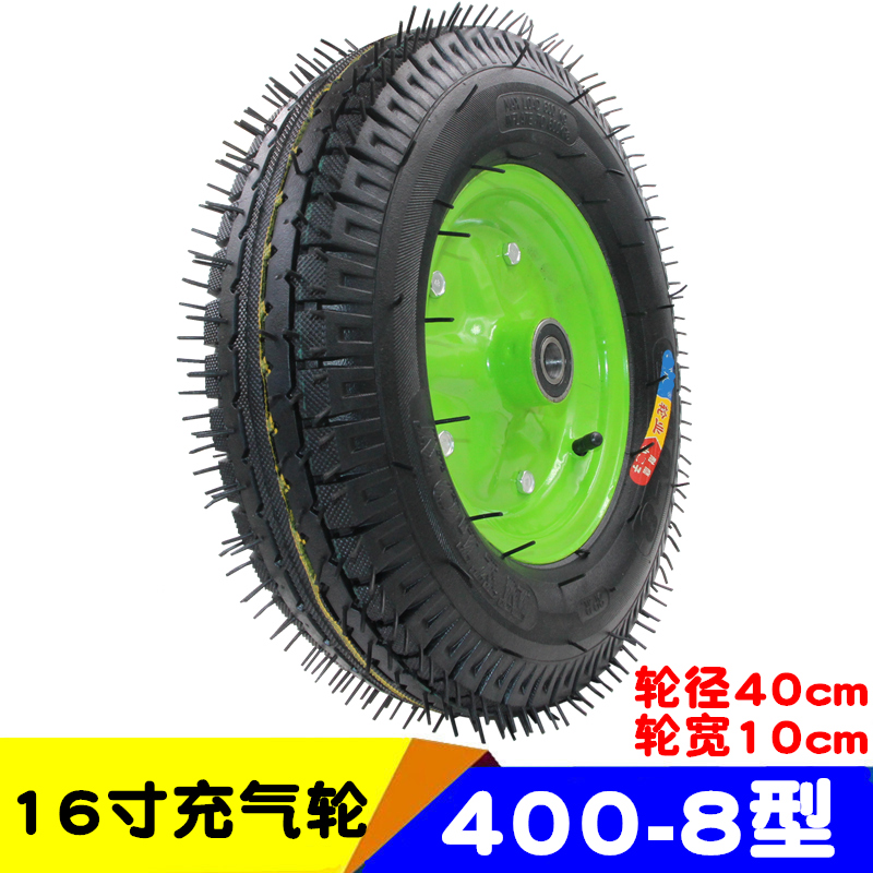16 inch pneumatic tires 400-8 tiger wheels trolley tires carriage warehouse site truck solid wheels