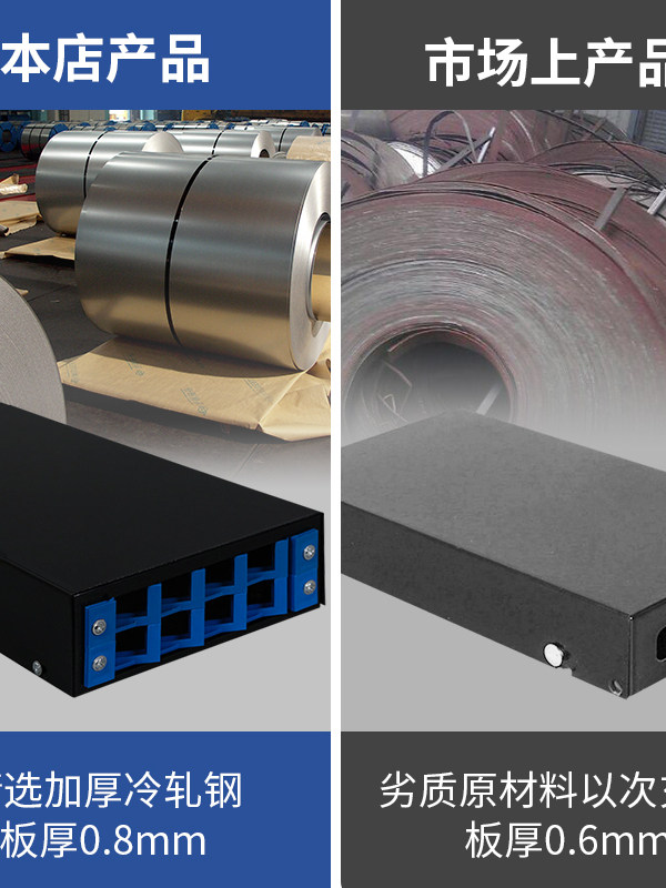 12-Port Fiber Optic Splice Box 4-Core Optical Terminal Box Sc/Lc/ Universal Fiber Optic Terminal Box 4-Port Desktop Type 24-Port Fully Equipped Fiber Optic Distribution Frame Rack-Mounted Fiber Optic Distribution Frame