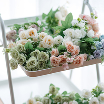 ins rose single bunch dried flower fake flower artificial flower living room silk flower decoration flower arrangement peony flower flower material