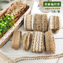Handmade Diy Material Woven Hemp Rope Hemp Thread Lace Retro Ornaments Home Handicraft Decoration Accessories Accessories