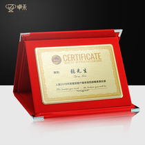 Certificate of honor custom high-end appointment letter folding boxed medal excellent employee memorial plaque production appointment book custom