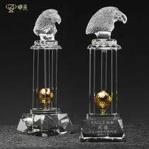 Zhuohe high-end Eagle crystal trophy custom creative golf first prize customized competition personal souvenir