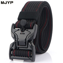 Metal function magnetic buckle tactical belt military training belt multifunctional nylon outdoor training quick release canvas belt