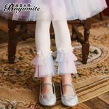 Летние леггинсы, детские белые осенние тонкие штаны для девочек, в западном стиле