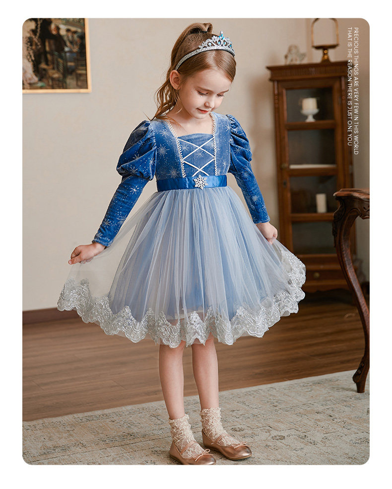 波亚米特 爱莎公主裙 秋装洋气礼服裙 天猫优惠券折后￥139包邮（￥149-10）110~150码可选