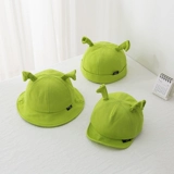 Зеленая детская осенняя шапка, тонкая кепка, забавный демисезонный слайм