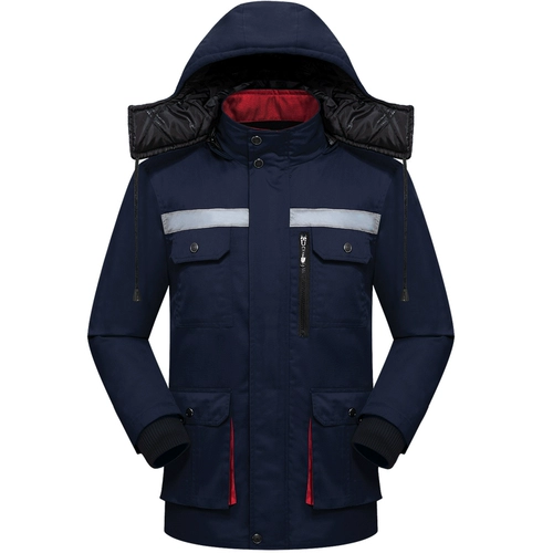 Демисезонная флисовая удерживающая тепло куртка для работы, светоотражающий пуховик