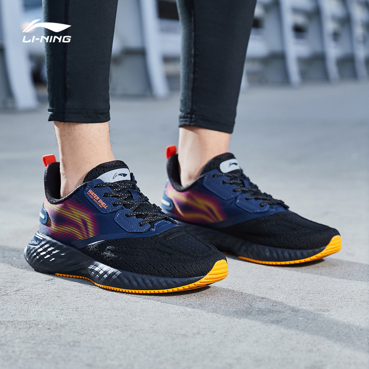 Li Ning Running Shoe Men's Cloud Five Generation Spring Anti-Splash Water Shock Absorbing Comfort Breathable Casual 100 Hitch Sneakers AGLR253