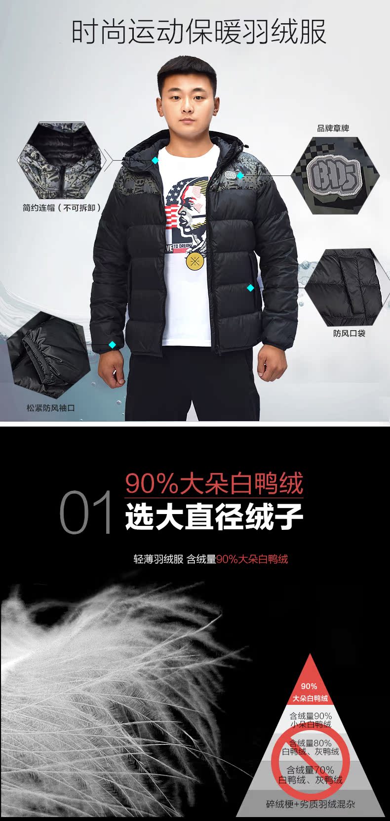 Li Ning xuống áo khoác nam cotton coat siêu nhẹ 2018 mùa đông đích thực ấm windproof slim slim thể thao coat phao dáng dài nữ