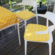 Modern Nordic horseshoe chair cushion dining chair cushion solid wood rectangular chair stool cushion office tatami seat cushion